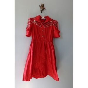 Vintage 90s Lilia Smitty Floral Lace Western‎ Style Lace Rodeo Theme Cowgirl